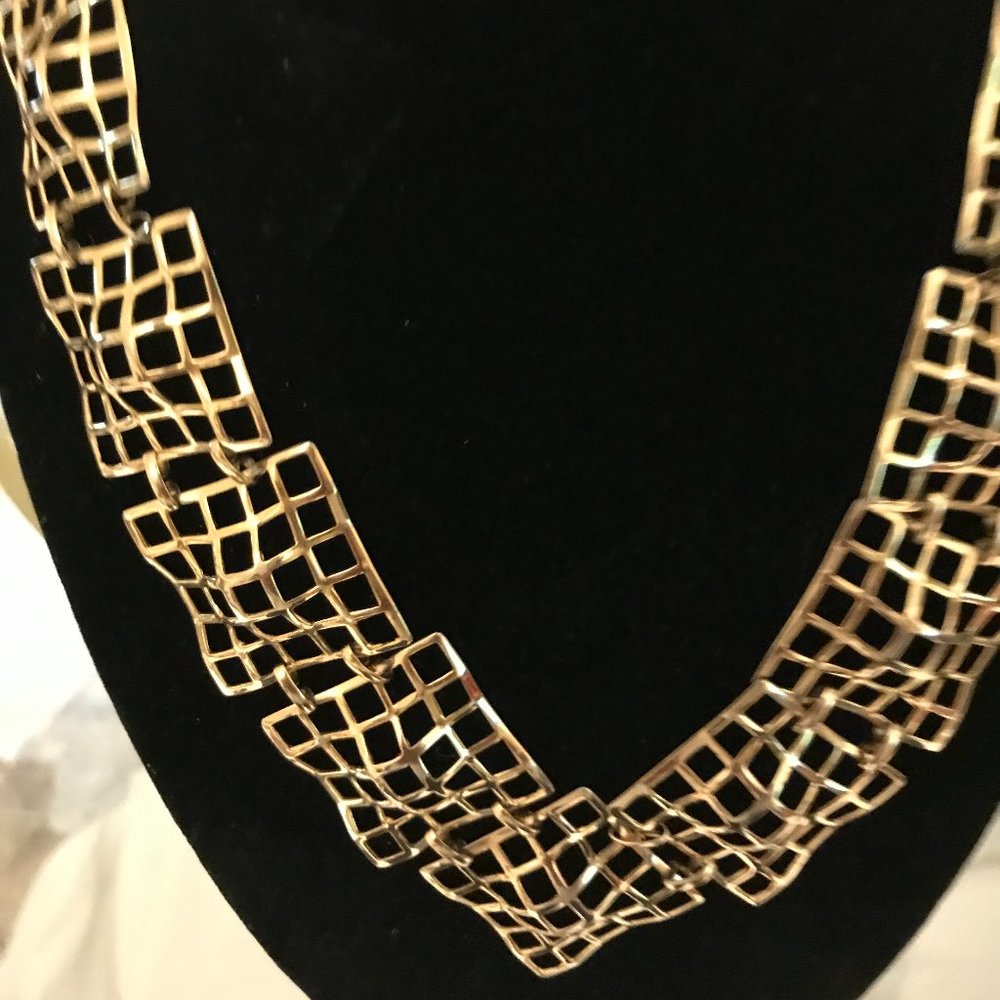 Gold-Tone Dramatic Statement Necklace - image 3